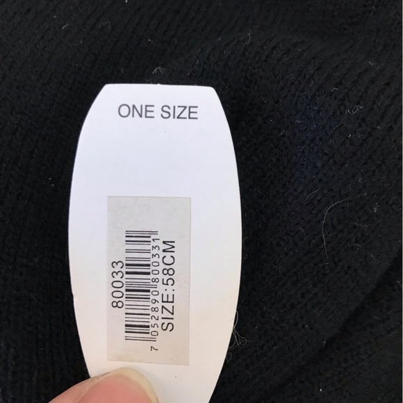 NORWAY toque knitted winter hat. One size. Black. New with tags. - Picture 4 of 6